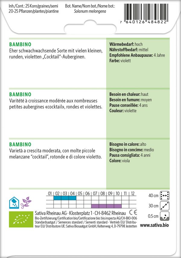 Aubergine 'Bambino' – Bild 2