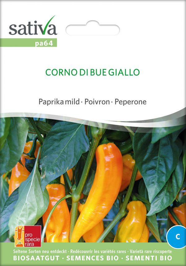 Milder Paprika 'Corno di bue giallo'